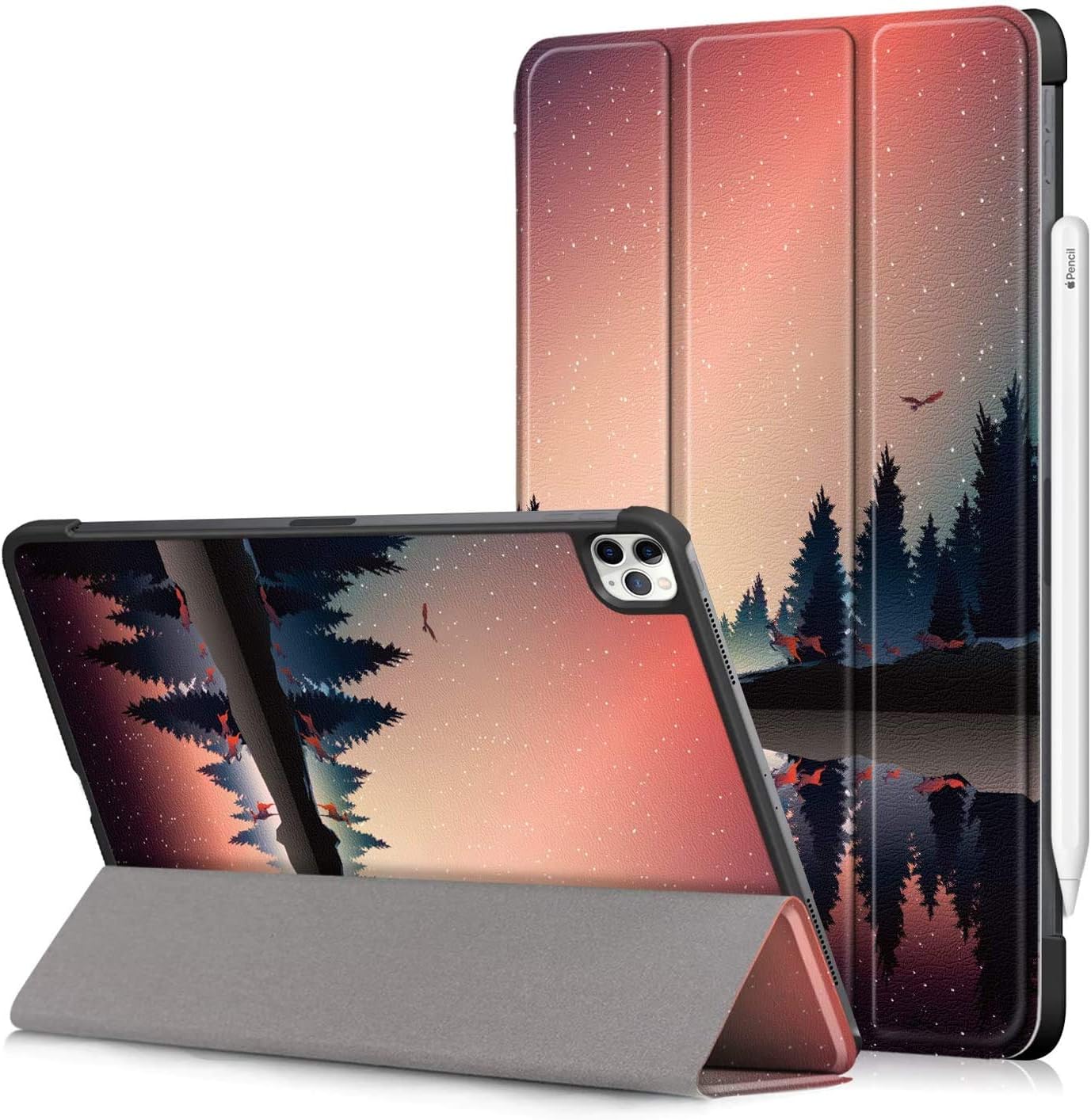 RLTech Case for iPad Pro 12.9 2020, Slim Lightweight Smart Shell Folio Cover with Stand Function for iPad Pro 12.9 inch 2020, 01