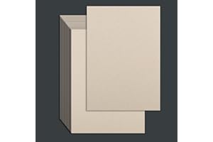 WOOQU 25 Pcs Book Board, Binder Board, Cover Board, Grey Board, Heavy Duty Chipboard for Book Binding, DIY Cardboard (A5, 80PT)