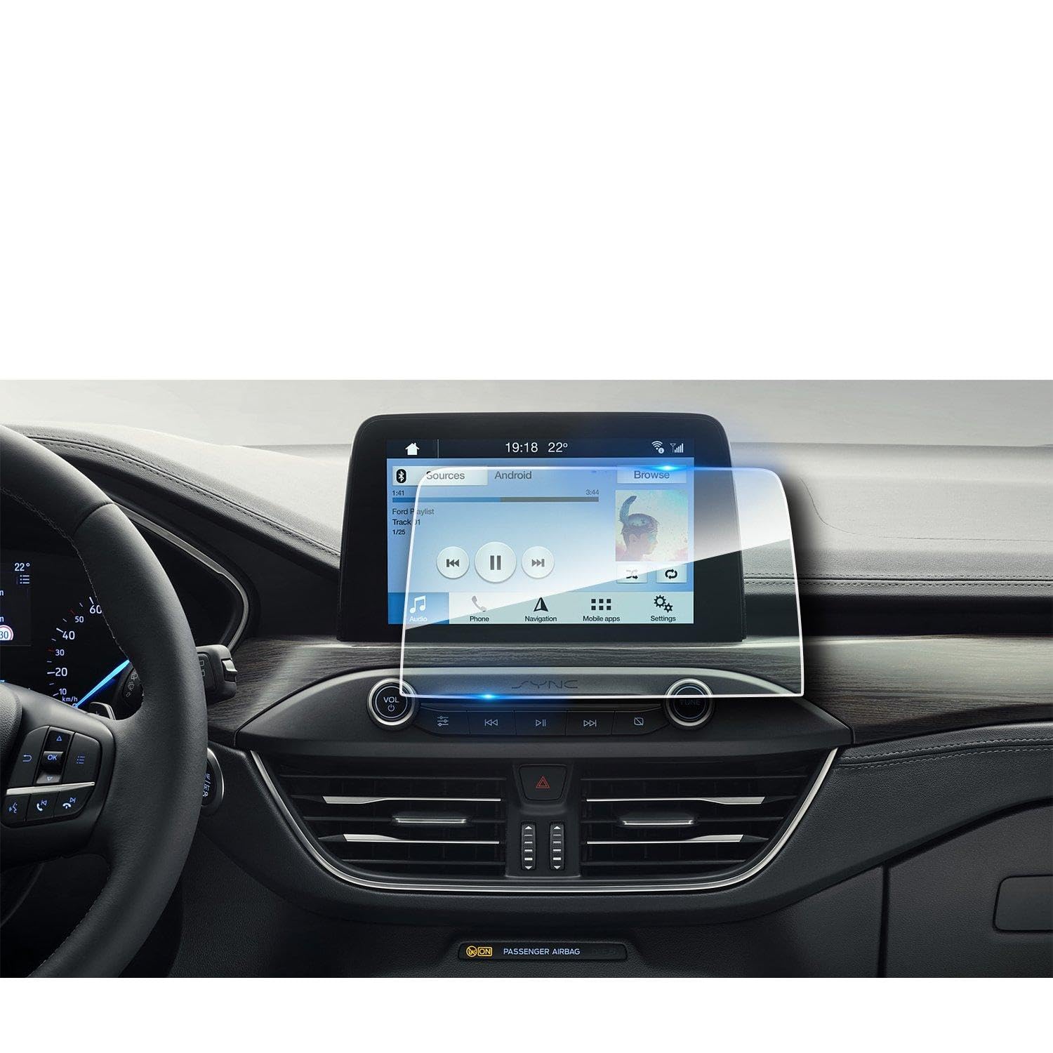 LFOTPP for F ord Focus MK4 8 inch Car Navigation Screen Protector, Car Accessories GPS Navi Tempered Glass Protective Film