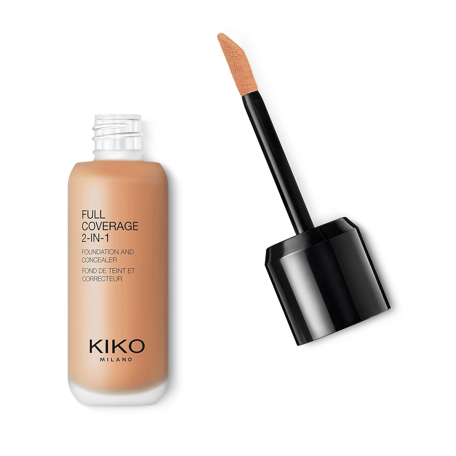 KIKO MILANO - Full Coverage Foundation and Concealer Liquid Foundation Makeup Innovative Formula Superior Coverage | Color Medium to Dark 60 | Cruelty Free | Professional Makeup | Made in Italy