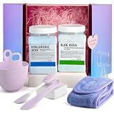 Ouhans Jelly Mask Set,Hyalorunic Acid Jelly Masks For Facials Professional,Aloe Vera Hydro Jelly Mask,Hydrating Rubber Masks, Facial Mask Mixing Bowl Set And Headband,Birthday Gifts Set for Women
