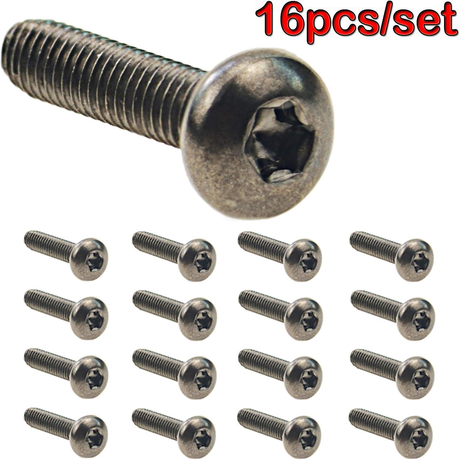 MOEBULB 16pcs/Set AntiTheft Screws Replacement of Ford