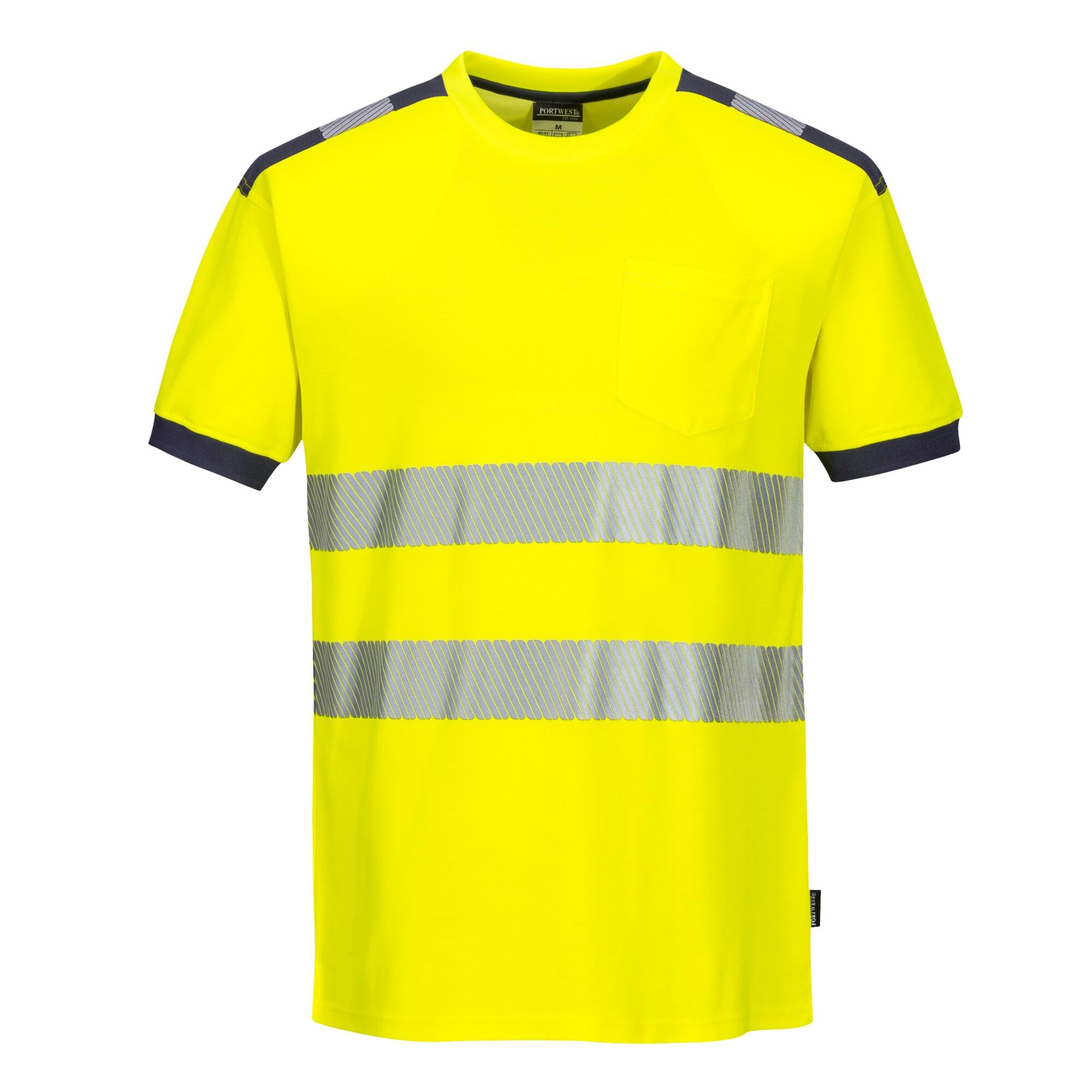 Portwest PW3 Hi-Vis T-Shirt S/S, Size: XXXL, Colour: Yellow/Black, T181YBRXXXL