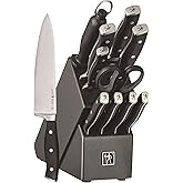 HENCKELS Forged Accent 12 Piece Kitchen Knife Block Set - High Carbon Stainless Steel, Professional Cutlery Set, Ultra Sharp 