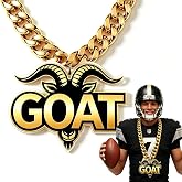 GOAT Turnover Chain - 7" Massive Gold Trophy Medal with Heavy Duty Chain | The Ultimate "Greatest of All Time" Award for Football, Basketball, Soccer | Funny Championship Swag for Kids &amp; Adults