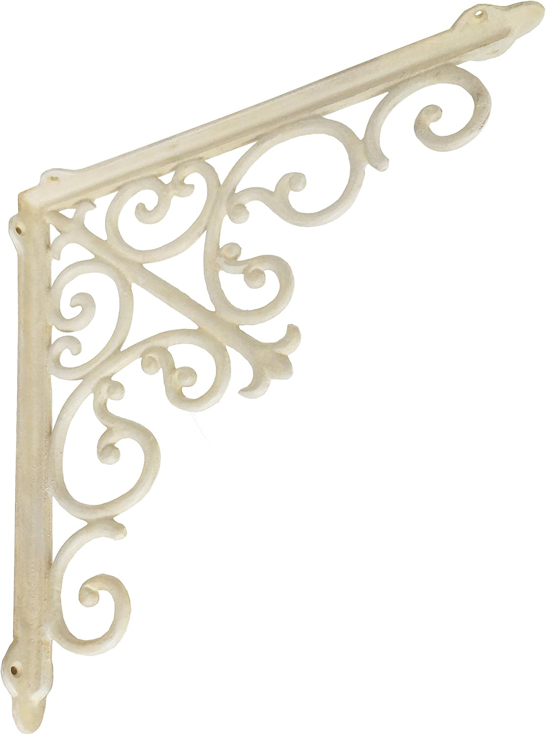 NACH js-90-061AW Cast Iron Victorian Shelf Mount Bracket, Small 4.92 x 1.18 x 4.92 Inches, White, 4 Pack: Home Improvement