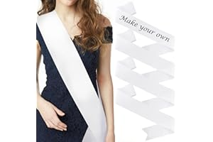 CIEHER 4 Packs Satin Bridal, Prom, Mommy, Birthday, Bachelorette, Graduation 2024 Sashes - Customizable Party Decorations