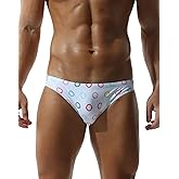 Mens Sexy Bikini Swimwear Camouflage Triangle Swim Trunks for Men 2" Stylish Swim Briefs