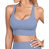Grace Form Strappy Sports Bra for Women Padded Push Up Sport Bra Athletic Running Workout Bra Yoga Bra