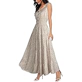 OSTOO Women's 2025 Summer Boho Floral Print Tiered Casual Flowy Long Maxi Dress