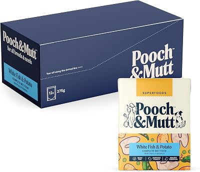 Pooch & Mutt Fish Potato Pea Complete Wet Dog Food Grain Free 12x375g