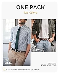 CHAOREN Reversible Belt Men 1 Piece - 1.25" Mens