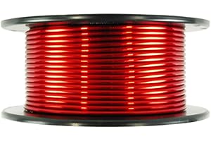 TEMCO INDUSTRIAL TEMCo 11 AWG Copper Magnet Wire - 1.5 lb 55 ft 155°C Magnetic Coil Red
