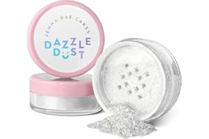 Jenna Rae Cakes Premium Edible Glitter Dazzle Dust Diamond (5g) | 100% Edible Glitter for Cakes, Cupcakes, Cookies, Cocktail 