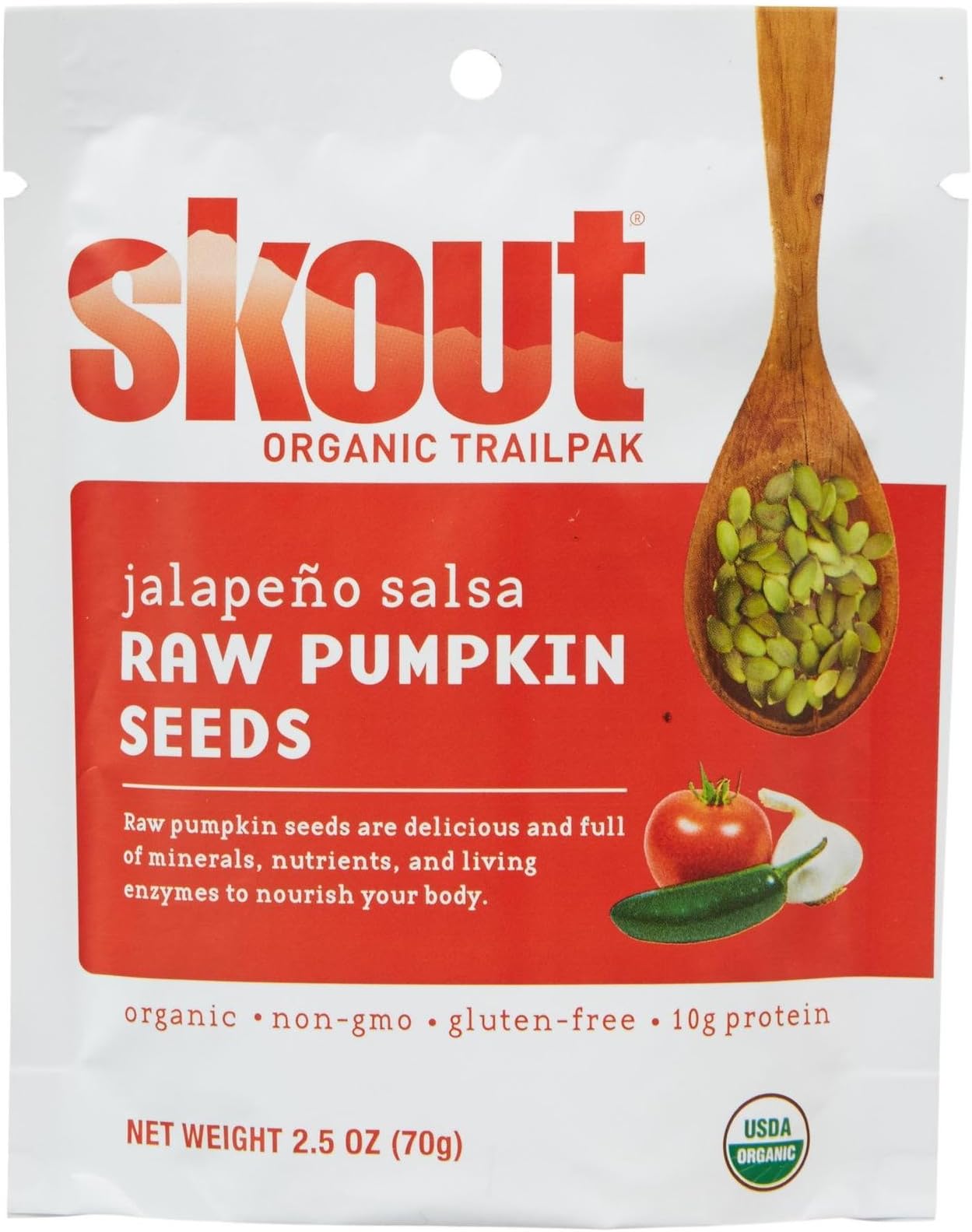 Skout Organic Pumpkin Seeds - Jalapeno Salsa - 6 Count