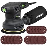 GALAX PRO 280W 13000OPM Max 6 Variable Speeds Orbital Sander with 15Pcs Sanding Discs, 5” Electric Sander with Dust Collector