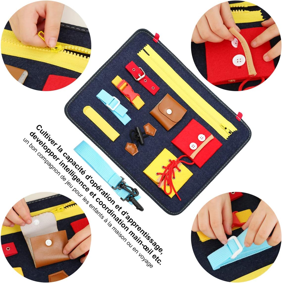 Zitfri Jeu Tableau Activite Bebe Jouet M Ontessori Busy Board Panneau Educatif Garcon Jouet Dactivite Pour Motricite Fine Jouet Sensoriel Avec Fermeture Eclair Zip Bouton Boucle Et Lacet Jouets D Eveil Et 1er Age Jeux