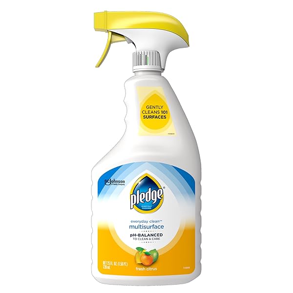 PLEDGE PH-BALANCED MULTISURFACE CLEANER SPRAY FOR EVERYDAY CARE, FRESH CITRUS SCENT, 25OZ