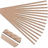 Soengsau 15-Pack 15.75" Unfinished Wood Pyramid Trim - Easy to Paint, Cute Decorative Molding DIY Craft for Furniture Frame, Mirror Edge, Wall, Door, Closet, Dresser, Shelf