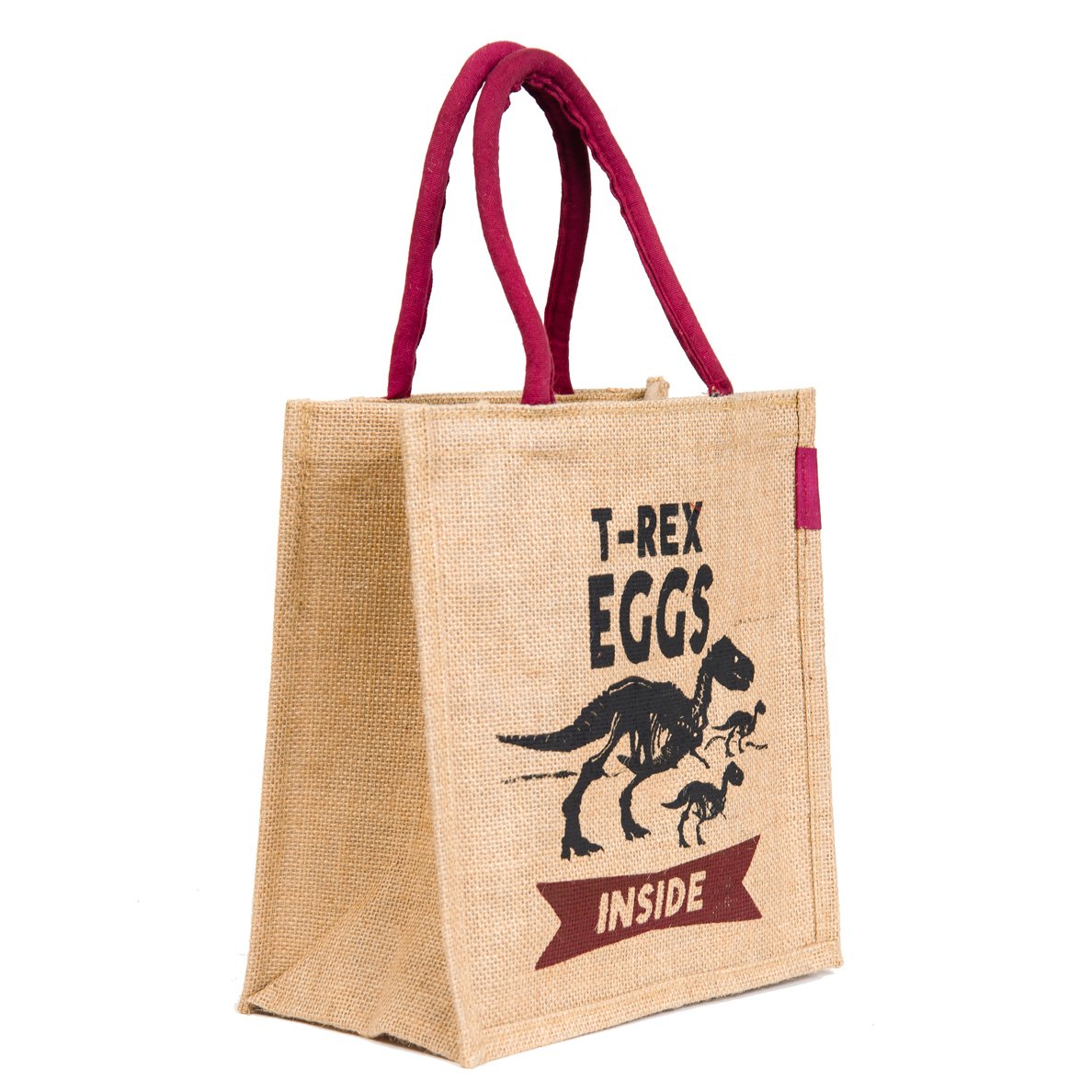 h&b unisex jute waterproof multipurpose bag with zip (maroon)