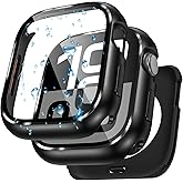 Goton AntiCrack Metal Case for Apple Watch Series 11/10 46mm Screen Protector, HD Tempered Glass, Daily Water-Resistant Alloy Bumper with Ceramic-Style Back Cover for iWatch 46 mm