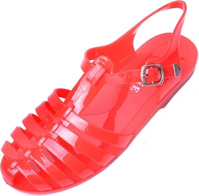 red jelly shoes adults