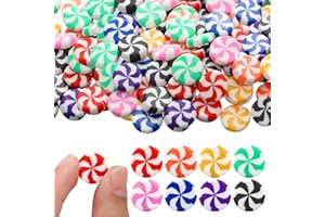 Giegxin 60 Pcs Christmas Fake Candy Decor Christmas Miniatures for Crafts Fake Peppermint Ornaments Christmas Mini Candy Canes Decor for Xmas Tree Party Decor Miniatures DIY Craft(Multicolor)
