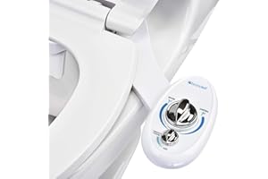 Brondell Bidet Left Hand Bidet Attachment SouthSpa Dual Nozzle - control panel on left side - Dual Positionable Nozzles for front and rear wash, LH-12