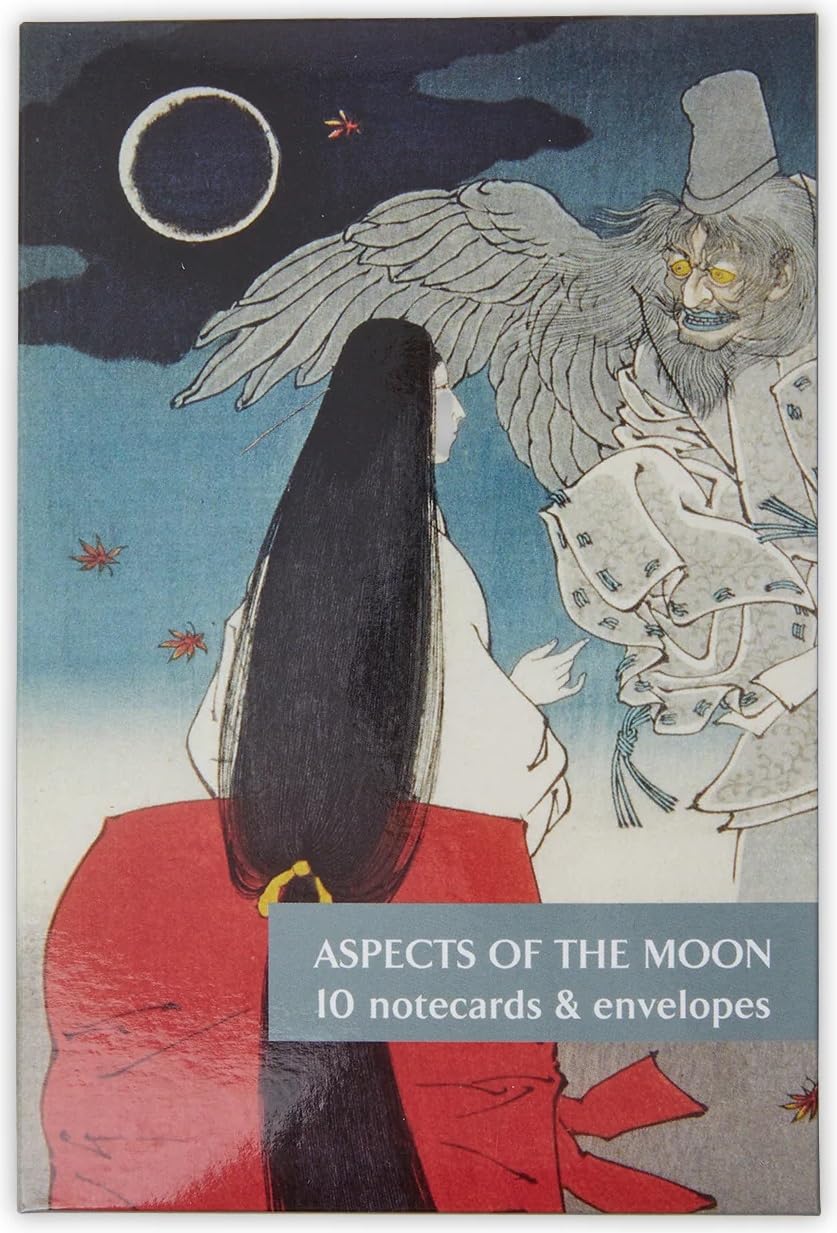 Fitzwilliam Museum Aspects of the Moon - Japanese Woodblock Prints Note-let Blank Pack of 10 Cards University of Cambridge (2 each of 5 Designs)