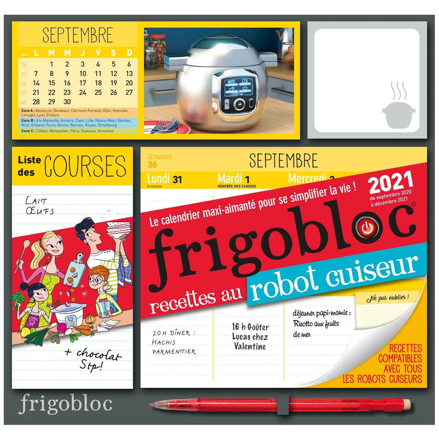 Frigobloc Robot Cuiseur 2021 Calendrier D Organisation Familiale De Sept 2020 A Decembre 2021 P Bac Frigogamm French Edition 9782809670523 Amazon Com Books