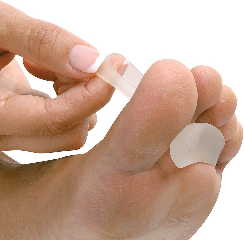 NatraCure Gel Hammer Toe Crest Pads (Left/Right), 2 works, (Toe Straightening Cushion, for Mallet Toes and Overlapping Toes)