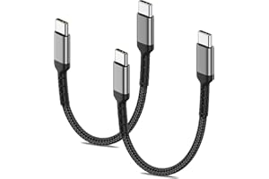 ULIFTUS 6 Inch USB C Charger Cord, 2 Pack Short USB C to C Cable Braided Fast Charging USBC Cable Compatible with iPhone 15 Samsung Galaxy S23 Ultra Google Pixel