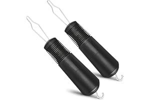 Milifox Button Hook and Zipper Pull Button Helper Tool with Non-Slip Grips to Help with Shirts Coats Dressing Hook Aids for The Elderly Seniors Arthritic Disabled People (2 Pack)