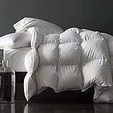 Royoliving Premium Feathers Down Duvet Insert Comforter Twin Size All Season Medium Warmth White 100% Cotton Cover with Corner Tabs (68x90, 35 oz)