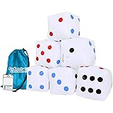 GoSports 6 Pack Giant Inflatable Dice 6 Pack with Tote Bag - 6 Inch Size