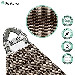 SunnyRoyal 18'x20' Sun Shade Sail Super A Ring Wire