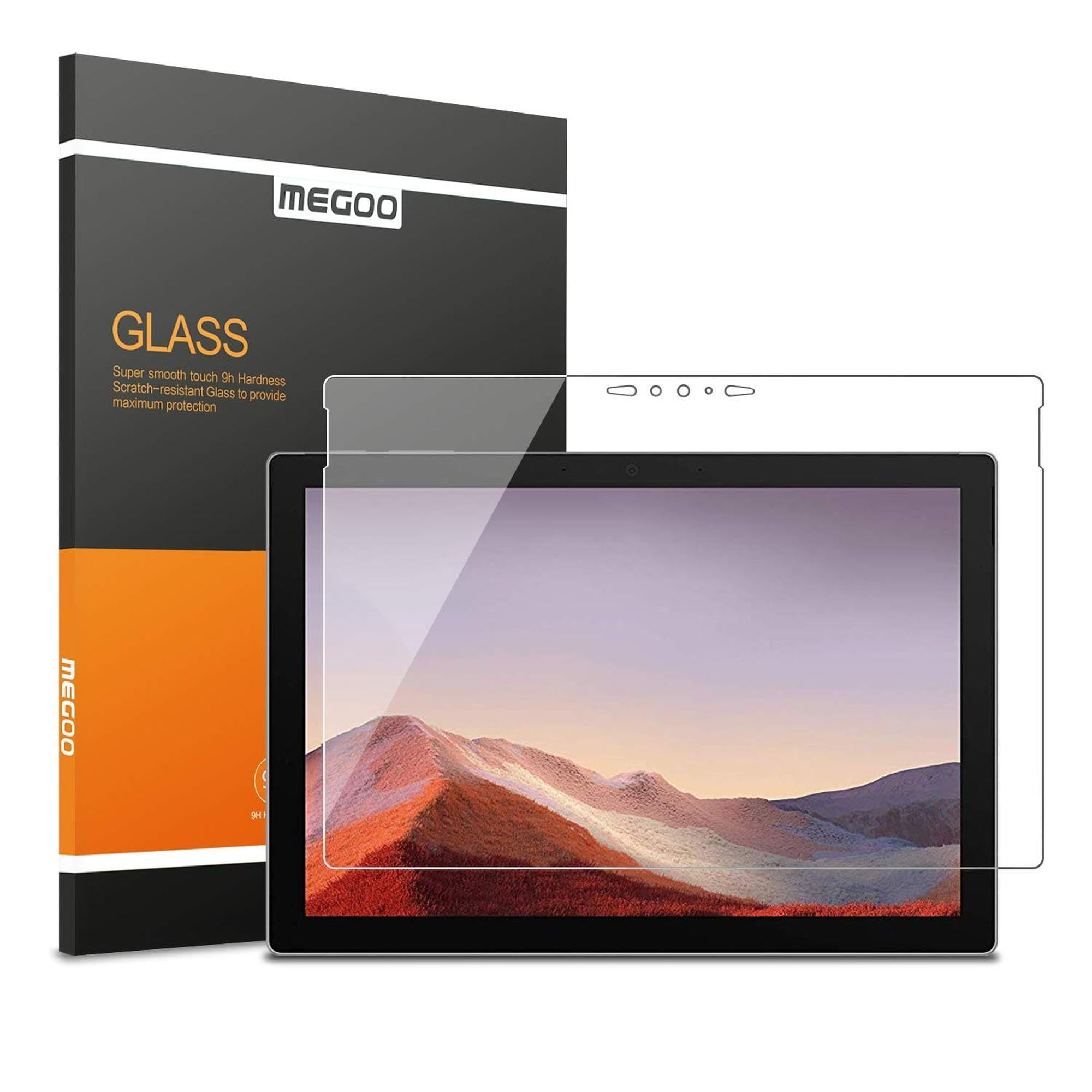 MEGOO Glass Screen Protector Designed forSurface Pro 7 Plus/Surface Pro 7 (2019) - Ultra-Thin 0.25mm for Extreme Touch Sensitivity (Precise cutouts and Works with Surface Pen)