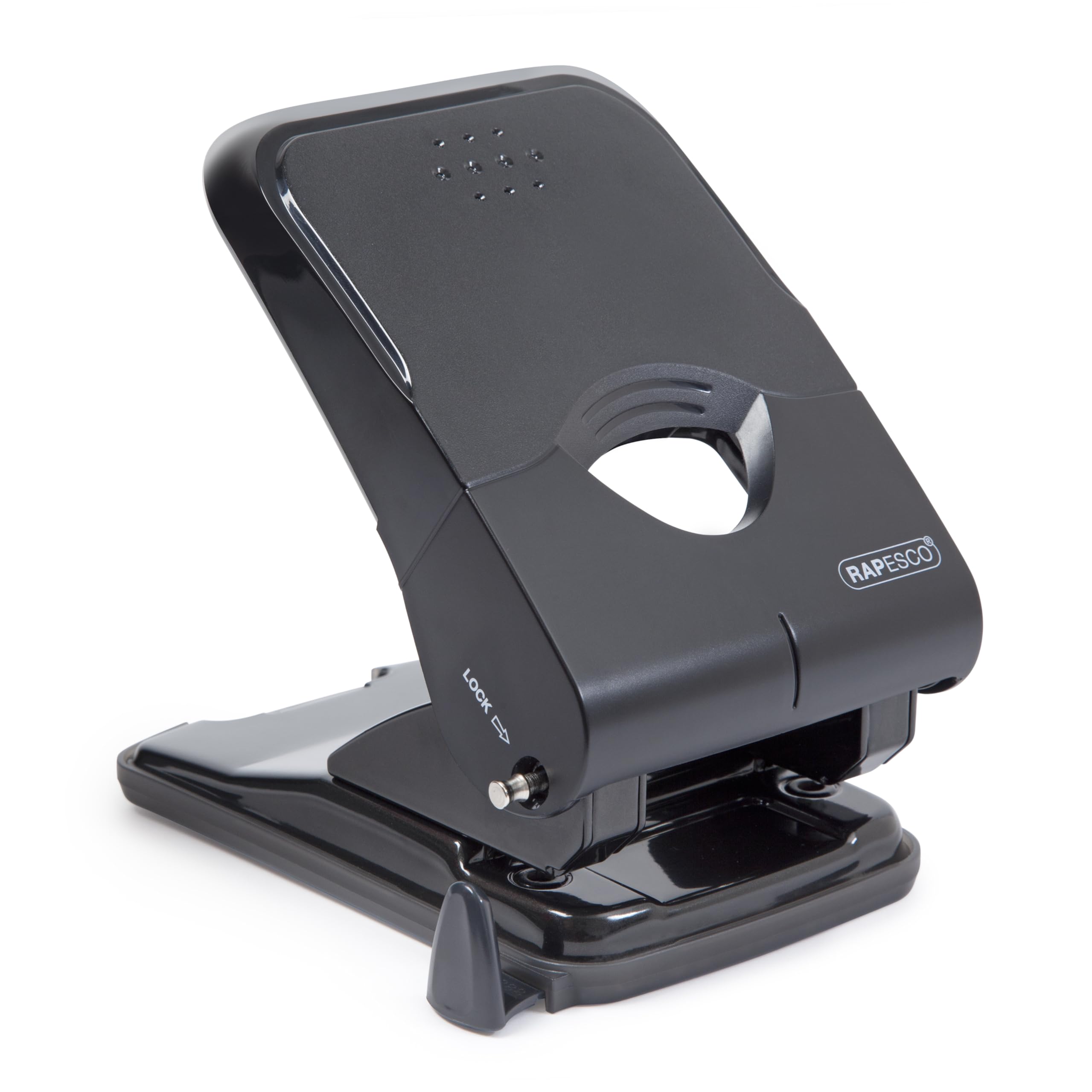 Rapesco 1233 X5-50ps Less Effort 2 Hole Punch,50 Sheet Capacity, Black — image 1