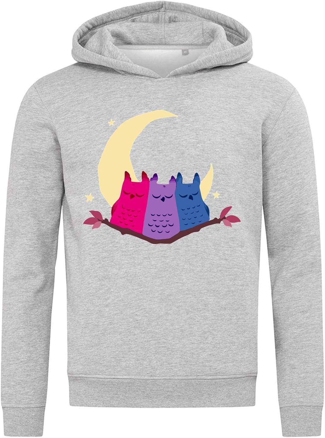 Cute Sleepy Owl Trio Unisex Hoodie Amazon.co.uk Clothing