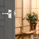 XFORT Chrome Elegance Range Polished Chrome Victorian Scroll Lever Latch view 4