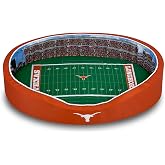 StadiumSpot Officially Licensed NCAA Premium Oval Dog Bed, Texas, Medium