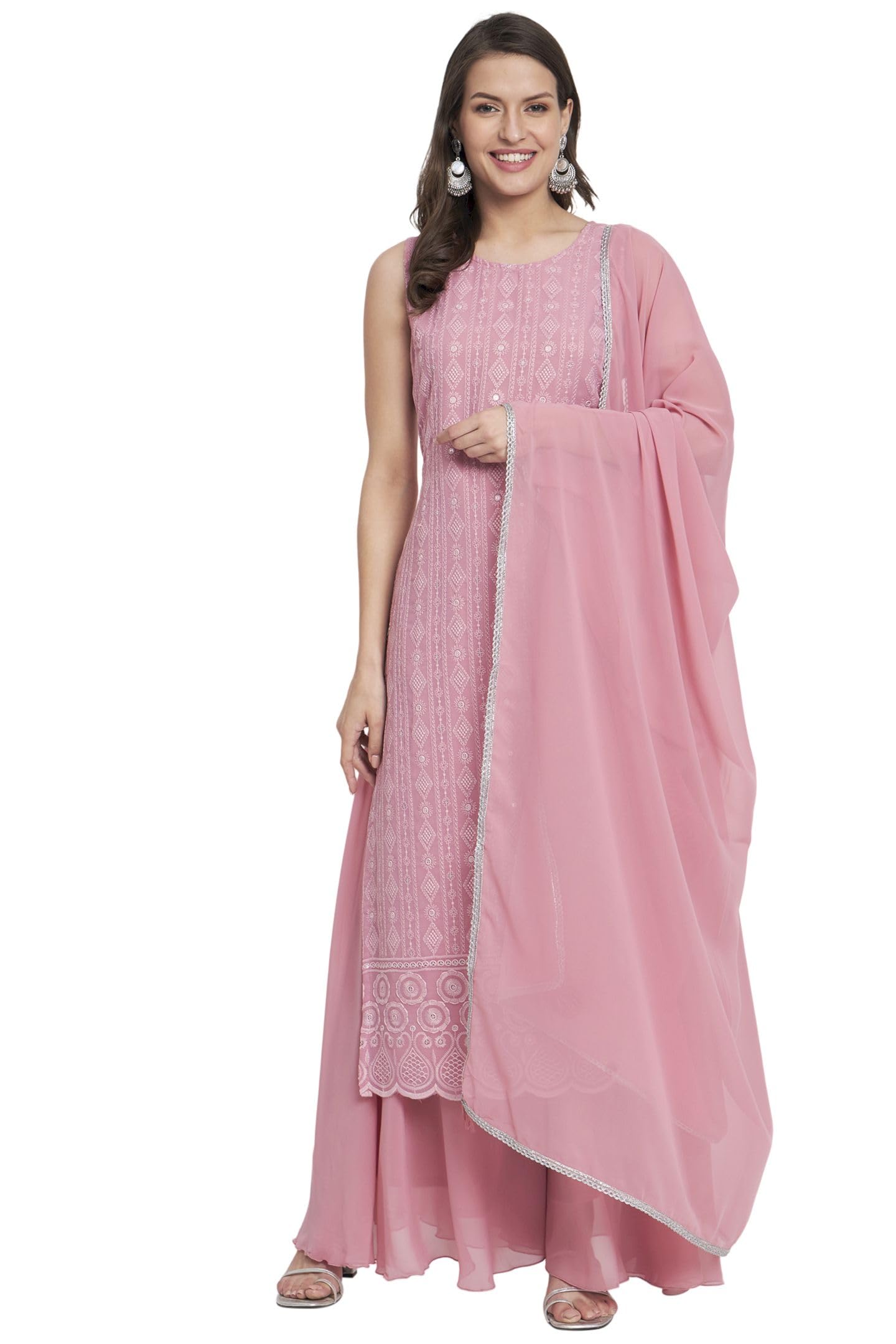 Shopping Queen Women's Georgette Chikankari