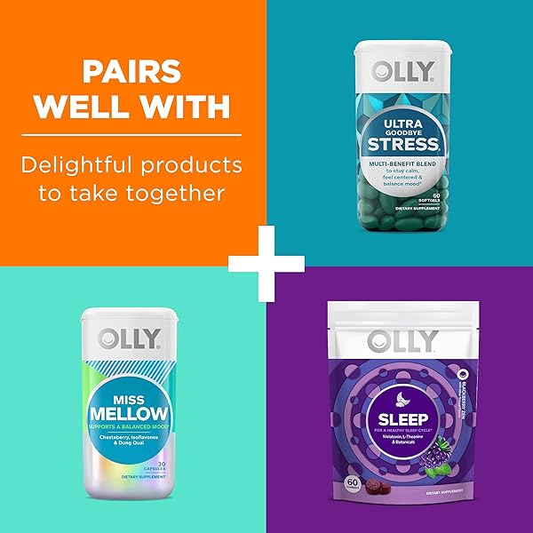 OLLY HELLO HAPPY GUMMY WORMS, MOOD BALANCE SUPPORT, VITAMIN D, SAFFRON, ADULT CHEWABLE SUPPLEMENT, TROPICAL ZING – 60 COUNT