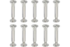 PATIKIL Binding Screw Posts, 10 Set Screw Posts Fit for 3/16"(5mm) Hole Dia Female M5 x 22mm Carbon Steel Binding Bolts Nut f