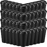 Honeydak 45 Pack 22 oz Reusable Coffee Cups with Lids Portable Tea Cups Reusable Coffee Mugs Tumblers Bulk Plastic Tumblers Travel Drinks Mugs for Hot and Cold Drinks(Black)