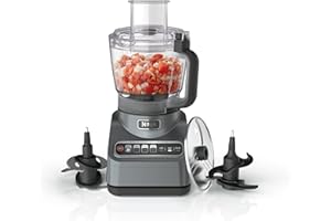 Ninja BN601 Professional Plus Food Processor, 1000 Peak Watts, 4 Functions for Chopping, Slicing, Purees & Dough with 9-Cup P