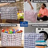 VIROSA 10 Pack Large Laundry Bags 60 x 50 cm Durable Zip With Handles view 3