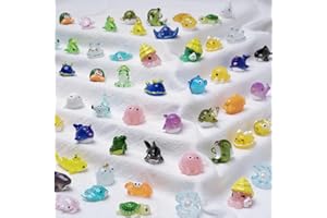 ZMRU 36 Types Ocean Mini Resin Animals, Plastic Tiny Animals for Hidding, Miniature Animals Figures for Seaside Crafts, Dollhouse, Terrariums, Shadowboxes, Birthday Cake Decor