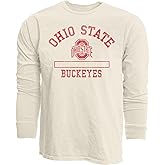 Blue 84 NCAA Unisex-Adult NCAA Officially Licensed Long Sleeve T-Shirt Ivory Dyed Ringspun