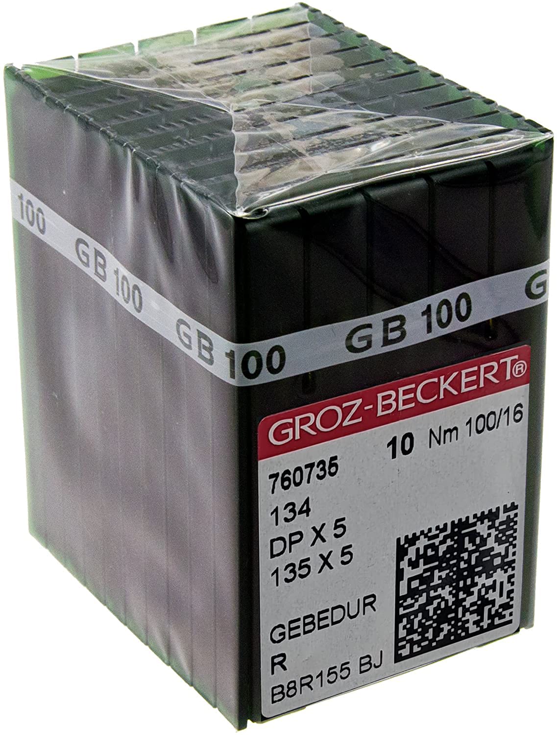 100 GROZ-BECKERT GEBEDUR 134 MR / 135X5 MR Titanium Quilting Machine Needles (MR 3.5 (100/16))